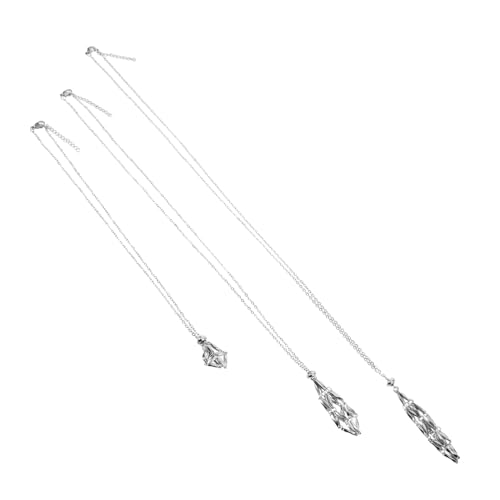 Homoyoyo 3 Stück Teiliges Netzanhänger Verstellbare Kettenlänge Leerer Kristallstein Halter für DIY Schmuck und Kreative Bastelprojekte Langlebig und Leicht Stilvoll für Alltag und von Homoyoyo