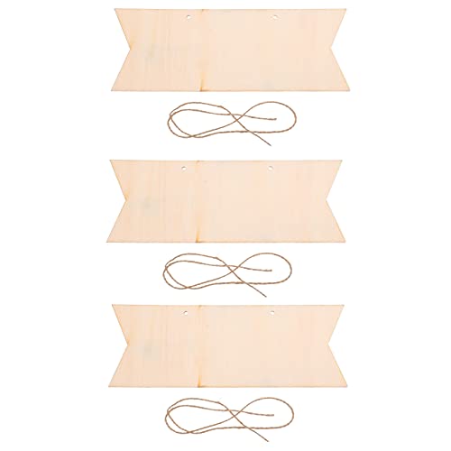 Homoyoyo 3 Stück Unvollendete Hängende Holzschilder Blanko Holzplaketten für DIY Dekorieren Malen und Basteln für Hochzeiten und Heimdekoration von Homoyoyo