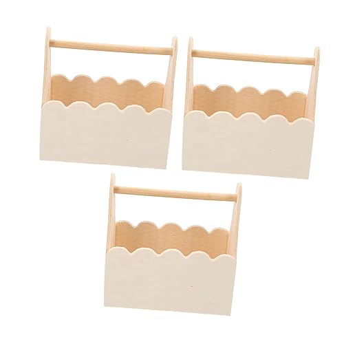 Homoyoyo 3 Stück Unvollendete Handkörbe Holz für DIY Graffiti Bastelbedarf zum Malen und Gestalten für Kreative Projekte und Dekoration Homoyoyo 3 Stück Unvollendete Handkörbe Holz für DIY Graffiti Bastelbedarf zum Malen und Gestalten für Kreative Projekte und Dekoration von Homoyoyo
