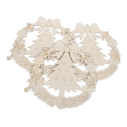 Homoyoyo 3 Stück Weihnachtskranz Holzscheiben Holzformen Weihnachtsbäume Hängende Ornamente DIY Bastelausschnitte Unvollendete Weihnachtskranz Holzausschnitt Ornamente Holzornament Homoyoyo 3 Stück Weihnachtskranz Holzscheiben Holzformen Weihnachtsbäume Hängende Ornamente DIY Bastelausschnitte Unvollendete Weihnachtskranz Holzausschnitt Ornamente Holzornament von Homoyoyo