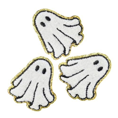 Homoyoyo 3 Stück Weiße Halloween Bügel und Näh Patches Beständig Waschbare Stickapplikationen für Kleidung Hüte Jeans Diy Textil Dekoration und Reparatur Homoyoyo 3 Stück Weiße Halloween Bügel und Näh Patches Beständig Waschbare Stickapplikationen für Kleidung Hüte Jeans Diy Textil Dekoration und Reparatur von Homoyoyo