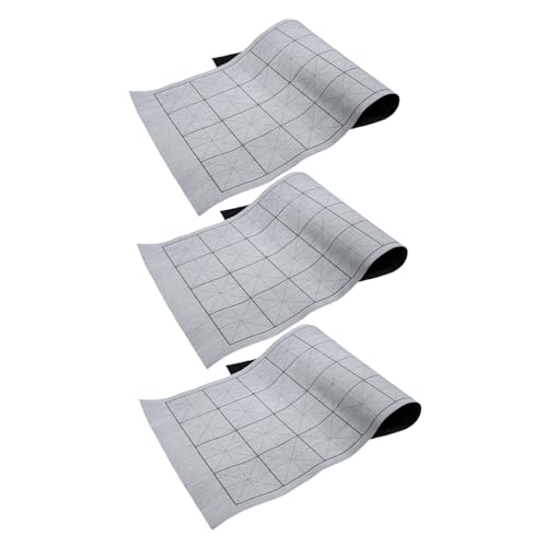 Homoyoyo 3 Stück Wiederverwendbares Kalligraphie Wasserstofftuch Teiliges Waschbares Übungspapier mit Raster für Chinesische Schriftzeichen Realistische Xuan Papier Textur Verbesserte von Homoyoyo