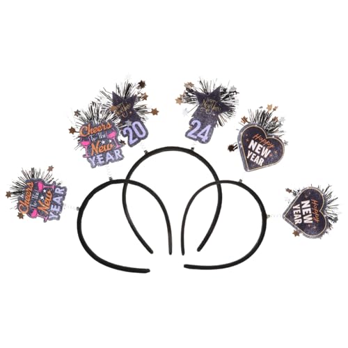 Homoyoyo 3 Stück Year Haarband Leichtes Party Stirnband mit Herz Cheers Stern Design Festlicher Haarschmuck für Silvester Karneval Festival und Foto Requisiten Homoyoyo 3 Stück Year Haarband Leichtes Party Stirnband mit Herz Cheers Stern Design Festlicher Haarschmuck für Silvester Karneval Festival und Foto Requisiten von Homoyoyo