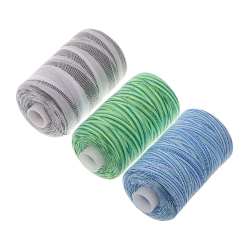 Homoyoyo 3 Teiliges Buntes Leder Nähgarn Nähgarn Set Stickmaschinengarn Farbverlaufsgarn Quilting Handstickgarn Nähzubehör Stickgarn Aus Polyester von Homoyoyo