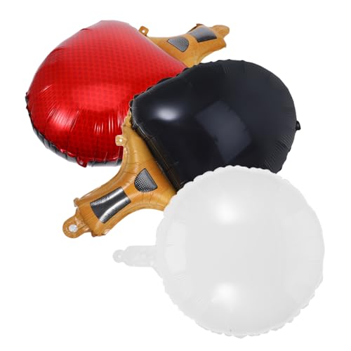Homoyoyo 3 x Tischtennis-Ballons, Aluminium-Luftballons, Sport-Motto-Partyzubehör für Hochzeit, Geburtstag, Wettbewerb, Party-Dekoration von Homoyoyo