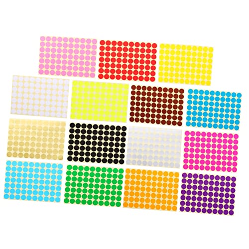 Homoyoyo 30 Blatt Bunte Selbstklebende Rundpunkt Sticker Klassifizierungsmarkierungen für Vielseitige Etiketten für Scrapbooking und von Homoyoyo