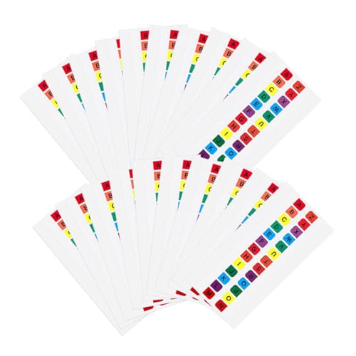 Homoyoyo 30 Blatt Farbige Buchstaben Registerkarten aus Pet Kleine Selbstklebende Seitenmarker Praktische Haftnotizen zum Organisieren von Notizbüchern für Lehrer Büro und Zuhause Homoyoyo 30 Blatt Farbige Buchstaben Registerkarten aus Pet Kleine Selbstklebende Seitenmarker Praktische Haftnotizen zum Organisieren von Notizbüchern für Lehrer Büro und Zuhause von Homoyoyo