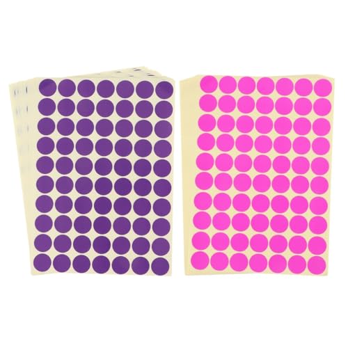 Homoyoyo 30 Blatt Farbpunkt-Aufkleber Etikettenaufkleber Garagenverkauf entfernbare Etiketten Klebstoff Aufkleberpapier Farbcodierungsaufkleber Kreisaufkleber kleine Punktaufkleber von Homoyoyo