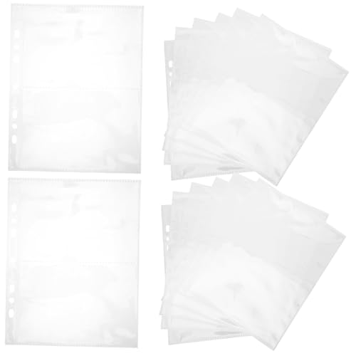 Homoyoyo 30 Blatt Foto Schutzhüllen aus Klarem Material Archivierte Binder Einlagen mit Vorgestanzten Löchern Vielseitige Foto und Postkartenhüllen für Ringordner von Homoyoyo