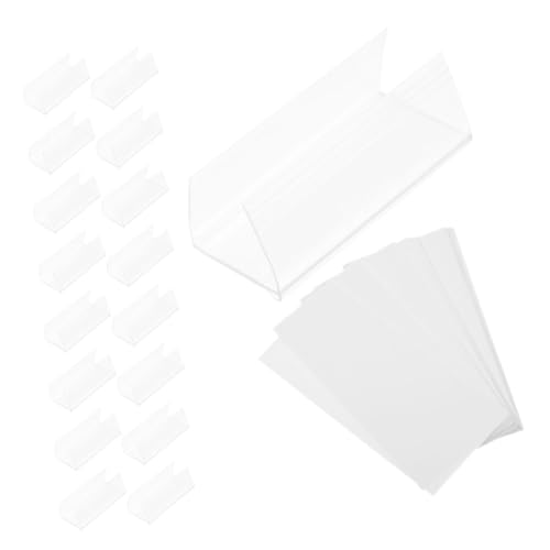 Homoyoyo 30 Etikettenhalter-etiketten: Transparente Regaletiketten Für Drahtregale, Lagerbehälter, Warenschild-clips Für Zuhause Und Lager von Homoyoyo