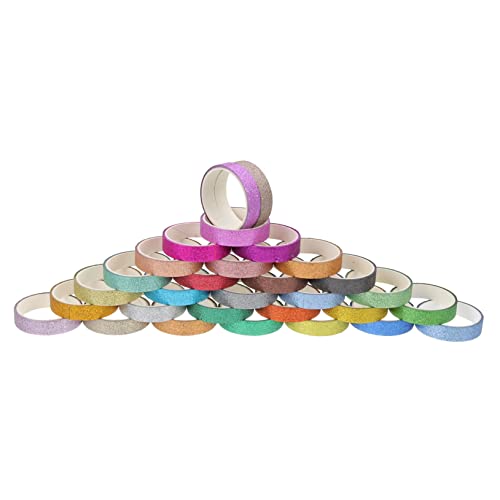 Homoyoyo 30 Rollen Dekoratives Washi Tape Mix Dünnes Farbiges Scrapbooking Klebeband Vielseitige DIY Bastelrolle für Planer Geschenke Journals Langlebig Lichtecht Weiches Material von Homoyoyo