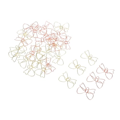 Homoyoyo 30 Stück Büroklammer mit Schleife süße Dokumentenklammern Metalldokumentclips Papierclips Journaling-Zubehör Büroklammern Lesezeichenklammern aus Papier Kleine Papierklammern Eisen von Homoyoyo