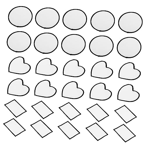 Homoyoyo 30 Stück DIY Aufnäher Weiße Selbstklebende Heiß Übertragbare Patches für Kreative Kleidung zum Reparieren von Löchern Personalisierung von Shirts und von Homoyoyo