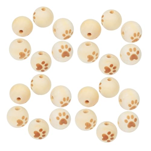 Homoyoyo 30 Stück Holzperlen Zubehör Schmuck Großes Loch Vintage Holzperlen DIY Handgefertigte Perlen Armband Großes Loch Holzperlen Natürliche Holzperlen Zum Basteln Große von Homoyoyo