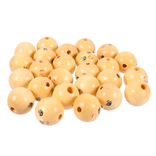 Homoyoyo 30 Stück Holzperlen mit Gesichtsmuster Natürliche DIY Schmuckperlen für Armbänder und Dekorationen Runde Abstandsperlen für Kreative Bastelprojekte Homoyoyo 30 Stück Holzperlen mit Gesichtsmuster Natürliche DIY Schmuckperlen für Armbänder und Dekorationen Runde Abstandsperlen für Kreative Bastelprojekte von Homoyoyo