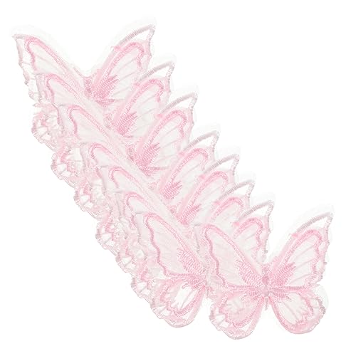 Homoyoyo 30st Schmetterlingsapplikationen Schmetterlingsstoff Stickerei Mit Schmetterlingsaufnähern Schmetterling-aufnäher Zum Aufbügeln Kleiderapplikationen Organza Kleidung Kopfbedeckung von Homoyoyo