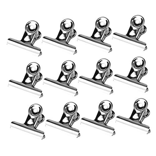 Homoyoyo 30 Stück Metallclip klemmzwingen metall metallklemme Food sealing clips metallschelle Papier Büroklammern Verschlussclip aus Metall Lebensmittelklammern für Taschen Silver von Homoyoyo