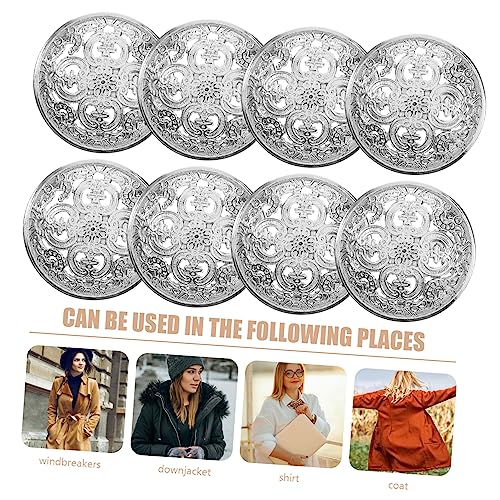 Homoyoyo 30 Stück Metallknöpfe Silber Glänzend Hohlgearbeitet Diy Nähknöpfe für Jacken Mäntel Pullover Dekoration Robust Langlebig von Homoyoyo