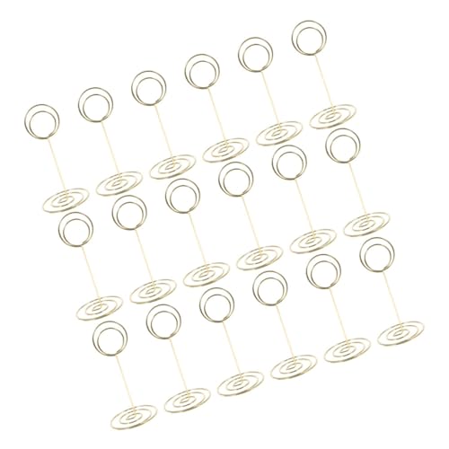Homoyoyo 30 Stück Notizordner Dekoration Foto Memo Papier Stand Tabellennummer steht Kartenhalter platzieren Kartenhalter stehen Inhaber der Tischnummer Tischkartenhalter Eisen Golden von Homoyoyo