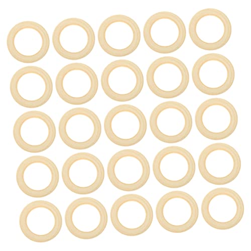 Homoyoyo 30 Stück Ringschlüssel Aus Massivholz Klobige Bastel Fingerringe Schmuckherstellungsset Schmuckherstellungszubehör Holz Beige von Homoyoyo