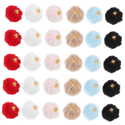 Homoyoyo 30 Stück Schlüsselanhänger Anhänger Bulk Pompons Basteln Cheerleader Pompon Süße Halskettenanhänger Herstellung Von DIY Schmuckanhängern DIY Anhänger DIY Zubehör von Homoyoyo