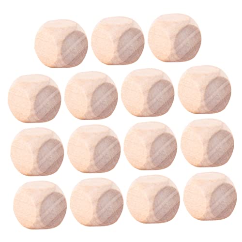 Homoyoyo 30 Stück Sechsseitige Holzwürfel Kinderspielzeug Malspielzeug Für Holzwürfel Zum Basteln DIY Blankowürfel Holzrohlinge Zum Selbermachen Kleine Unbehandelte von Homoyoyo