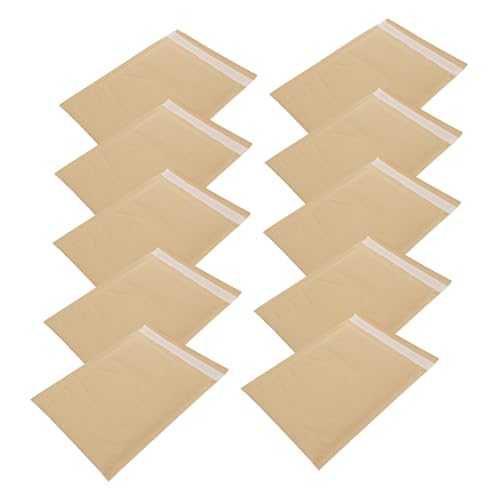 Homoyoyo 30 Stück Selbstklebende Luftpolster Versandtaschen aus Natürlichem Kraftpapier Reißfest Stoßdämpfend für Expressversand Mittelgroßer Pakete Wie Kleidung und Babyprodukte von Homoyoyo
