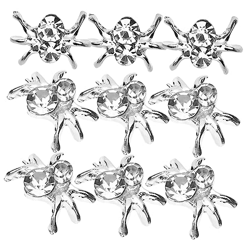 Homoyoyo 30 Stück Spinnen Nagel Charms Metallische Nagel Dekoration für DIY Nagelkunst für Natürliche und Künstliche Nägel Einfach Anzuwenden und Attraktiv von Homoyoyo
