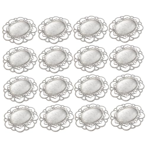 Homoyoyo 30 Stück Teiliges Brooch Base aus Legiertem mit Glasdomes DIY Broschen bastelset Vintage Silberfarbene Cabochon Tray Fassung für Kreative Schmuckherstellung Homoyoyo 30 Stück Teiliges Brooch Base aus Legiertem mit Glasdomes DIY Broschen bastelset Vintage Silberfarbene Cabochon Tray Fassung für Kreative Schmuckherstellung von Homoyoyo