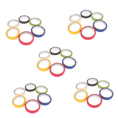 Homoyoyo 30 Stück Teiliges Farbiges Klebeband Bekleidungsherstellung Handreißbares Papierband zur Positionsmarkierung und Schnittlinien Vielseitiges Markierungsband für Schneidarbeiten und von Homoyoyo