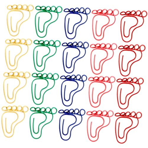 Homoyoyo 30 Stück Teiliges Fußabdruck Büroklammern Papierklammern Bunte Kleine Klammern für Dokumentenorganisation Büro Schule Zuhause Homoyoyo 30 Stück Teiliges Fußabdruck Büroklammern Papierklammern Bunte Kleine Klammern für Dokumentenorganisation Büro Schule Zuhause von Homoyoyo