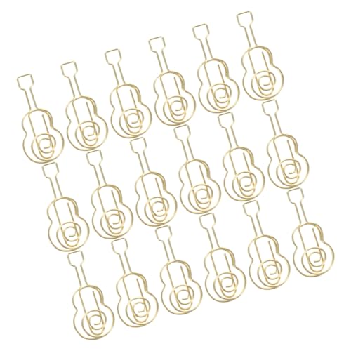 Homoyoyo 30 Stück Teiliges Gitarrenförmiges Metall Büroklammer Goldfarbene Kleine Papierklammern als Lesezeichen und Dokumentenhalter für Büro und Schule Homoyoyo 30 Stück Teiliges Gitarrenförmiges Metall Büroklammer Goldfarbene Kleine Papierklammern als Lesezeichen und Dokumentenhalter für Büro und Schule von Homoyoyo