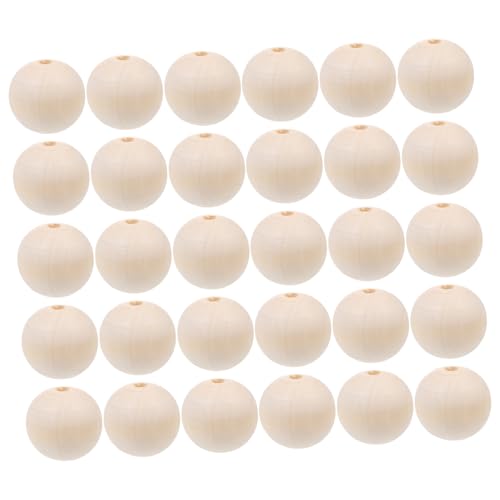 Homoyoyo 30 Stück Teiliges Handbemalte Holzperlen Rund Naturbelassen Robust für DIY Schmuck Armbänder Makramee Charms Basteln und Wohnraumdekoration Homoyoyo 30 Stück Teiliges Handbemalte Holzperlen Rund Naturbelassen Robust für DIY Schmuck Armbänder Makramee Charms Basteln und Wohnraumdekoration von Homoyoyo