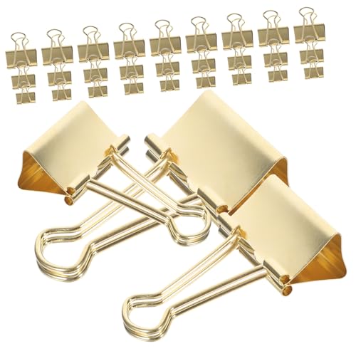 Homoyoyo 30 Stück Teiliges Kleine Metall-binder Clips in Gold Vielseitige Büroklammern für Dokumente Visitenkarten Notizen Starke Haltekraft Verschiedene Praktische Schreibwaren für Homoyoyo 30 Stück Teiliges Kleine Metall-binder Clips in Gold Vielseitige Büroklammern für Dokumente Visitenkarten Notizen Starke Haltekraft Verschiedene Praktische Schreibwaren für von Homoyoyo