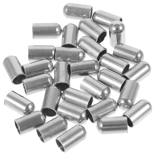Homoyoyo 30 Stück Teiliges Kordelstopper Langlebige Endkappen mit Schnappverschluss Vielseitig für Armbänder Halsketten Lederbänder Modisch und Leicht Tragbar Homoyoyo 30 Stück Teiliges Kordelstopper Langlebige Endkappen mit Schnappverschluss Vielseitig für Armbänder Halsketten Lederbänder Modisch und Leicht Tragbar von Homoyoyo