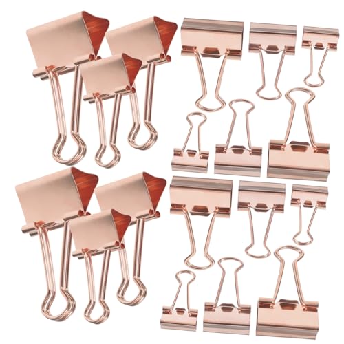 Homoyoyo 30 Stück Teiliges Metall Binder Clips in Roségold Kleine und Mittlere Multifunktionale Büroklammern für Akten Dokumente Quittungen und Schreibwaren Langlebig und Vielseitig Homoyoyo 30 Stück Teiliges Metall Binder Clips in Roségold Kleine und Mittlere Multifunktionale Büroklammern für Akten Dokumente Quittungen und Schreibwaren Langlebig und Vielseitig von Homoyoyo