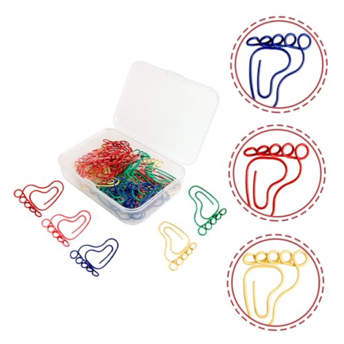Homoyoyo 30 Stück Teiliges Metall Büroklammern Fußform Bunte Briefklammern Kreative Papierklammern für Büro Schule Memo Karten Organizer Homoyoyo 30 Stück Teiliges Metall Büroklammern Fußform Bunte Briefklammern Kreative Papierklammern für Büro Schule Memo Karten Organizer von Homoyoyo