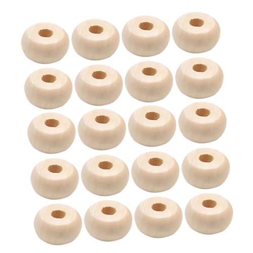 Homoyoyo 30 Stück Teiliges Naturfarbene Holzperlen Rund zum Basteln Vielseitig für DIY Schmuckherstellung Armbänder Halsketten und Handgefertigte Geschenke für Kreative Handarbeiten und von Homoyoyo