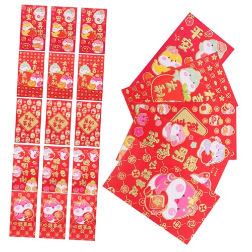 Homoyoyo 30 Stück Teiliges Rote Umschläge Jahr Schlange Cartoon Zodiac Design Chinesische Neujahrsumschläge Vielseitig für Hochzeit und Festlichkeiten Homoyoyo 30 Stück Teiliges Rote Umschläge Jahr Schlange Cartoon Zodiac Design Chinesische Neujahrsumschläge Vielseitig für Hochzeit und Festlichkeiten von Homoyoyo