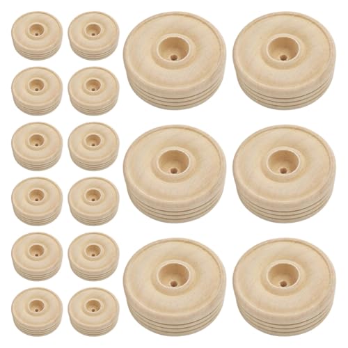 Homoyoyo 30 Stück Teiliges Runde Holzräder aus Massivem Holz Kleine Bastelräder für DIY Spielzeugzubehör Langlebig und Sicher für Jungen und Mädchen zum Basteln und Handwerken Homoyoyo 30 Stück Teiliges Runde Holzräder aus Massivem Holz Kleine Bastelräder für DIY Spielzeugzubehör Langlebig und Sicher für Jungen und Mädchen zum Basteln und Handwerken von Homoyoyo