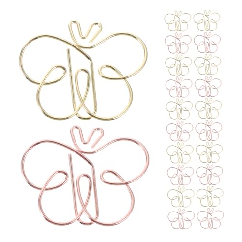 Homoyoyo 30 Stück Teiliges Schmetterling Büroklammer aus Robustem Metall Niedliche Tierform Clips für Dokumentenorganisation Notizbuch Lesezeichen Vielseitig für Schule Büro und Kreatives Homoyoyo 30 Stück Teiliges Schmetterling Büroklammer aus Robustem Metall Niedliche Tierform Clips für Dokumentenorganisation Notizbuch Lesezeichen Vielseitig für Schule Büro und Kreatives von Homoyoyo