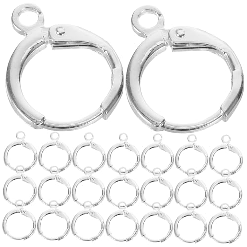 Homoyoyo 30 Stück Teiliges Silberne Ohrhaken für Damen DIY Schmuckherstellung Handgefertigte Ohrhaken Schlaufe für Ohrringe Geeignet für Basteln Geschenkidee und Vielseitigen von Homoyoyo