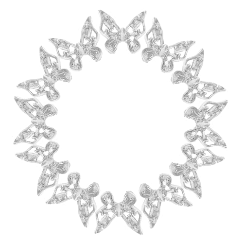 Homoyoyo 30 Stück Teiliges Silbernes Schmetterling Nagel Schmuck Langlebige Metall Nail Charms mit Hohlem Design Niedliche Schleifenform für Kreative DIY Nagelkunst für Nageldekorationen Homoyoyo 30 Stück Teiliges Silbernes Schmetterling Nagel Schmuck Langlebige Metall Nail Charms mit Hohlem Design Niedliche Schleifenform für Kreative DIY Nagelkunst für Nageldekorationen von Homoyoyo