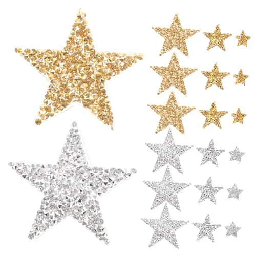 Homoyoyo 30 Stück Teiliges Stern Patches zum Aufbügeln Glitzernde Polyester Bügelflicken in Silber und Gold für Kleidung Rucksäcke DIY Reparatur und Dekoration Homoyoyo 30 Stück Teiliges Stern Patches zum Aufbügeln Glitzernde Polyester Bügelflicken in Silber und Gold für Kleidung Rucksäcke DIY Reparatur und Dekoration von Homoyoyo