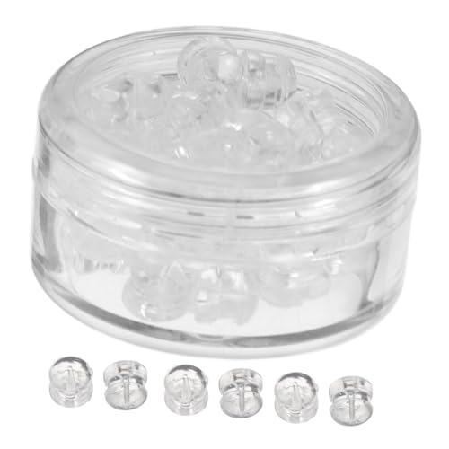 Homoyoyo 30 Stück Teiliges Transparente Silikon Ohrring Verschlüsse Weich Elastisch für Durchbohrte Ohrringe Sicherer Halt Hautfreundlich Ersatz Ohrstecker Stopper für Damen und Herren von Homoyoyo