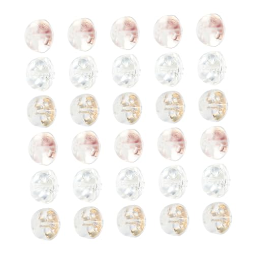 Homoyoyo 30 Stück Teiliges Transparente Silikon ohrring verschlüsse mit Silber Gold und Roségold Farben Sichere Langlebige Ohrstecker stopper für Schmuckzubehör und DIY ear accessoires von Homoyoyo