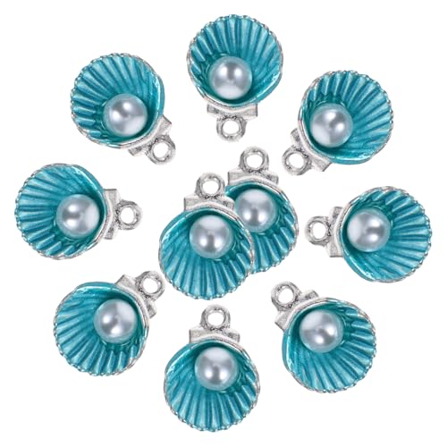 Homoyoyo 30 Stück Teiliges Zinklegierung Muschel Anhänger für Schmuckherstellung DIY Armband Fußkettchen Anhänger Ocean inspirierte Schmuckcharms Modische Bastel accessoires in Blau von Homoyoyo