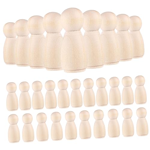 Homoyoyo 30 Stück Unfertige Holzpuppen zum DIY Malen Bastelset für Blanko Holzfiguren für Kunsthandwerk Partydekoration und Pädagogisches Homoyoyo 30 Stück Unfertige Holzpuppen zum DIY Malen Bastelset für Blanko Holzfiguren für Kunsthandwerk Partydekoration und Pädagogisches von Homoyoyo
