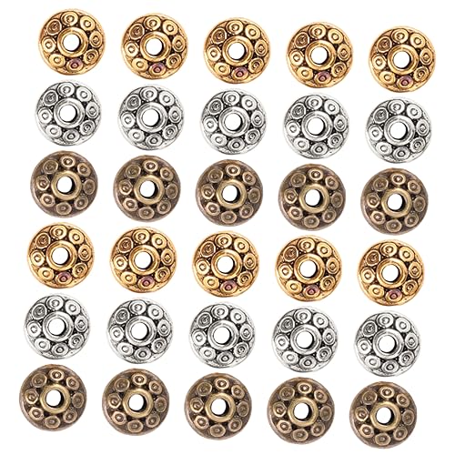 Homoyoyo 300 Stück DIY Spacer Perlen aus Legiertem Material Runde Schmuckzwischenperlen für DIY Schmuckherstellung Umweltfreundlich Leicht mit Mittiger Bohrung für Bastelprojekte und Homoyoyo 300 Stück DIY Spacer Perlen aus Legiertem Material Runde Schmuckzwischenperlen für DIY Schmuckherstellung Umweltfreundlich Leicht mit Mittiger Bohrung für Bastelprojekte und von Homoyoyo