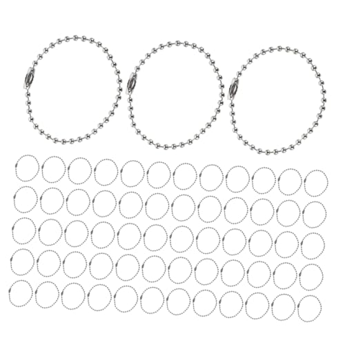 Homoyoyo 300 Stück Kugelkette Kugelketten für DIY Schmuck Schlüsselanhänger Anhänger Zubehör Lange Metall Perlenketten für Bastelprojekte und Taschenanhänger von Homoyoyo